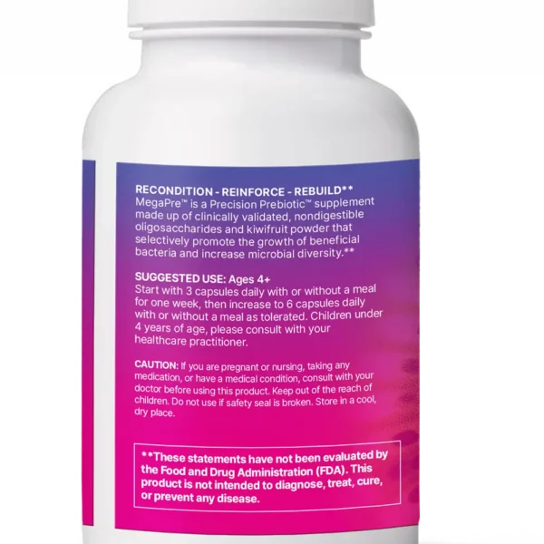 MegaPre Capsules bottle back